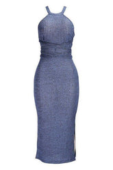 Backless Strapless Slim maxi dress
